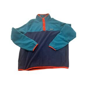 Vintage Lands' End Colorblock Fleece Pullover size XL 🏔️✨